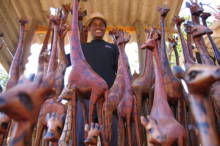 Curio shopping at the markets